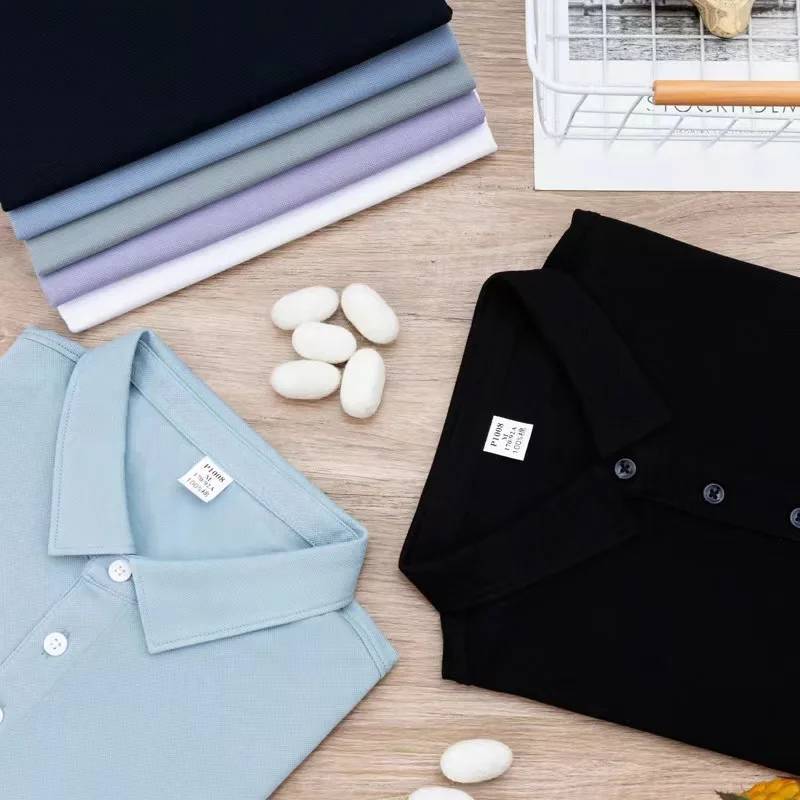 Custom Logo Golf Pique Polo Shirts Double Mercerized Cotton Design High Quality Men Supima Cotton Polo Shirt