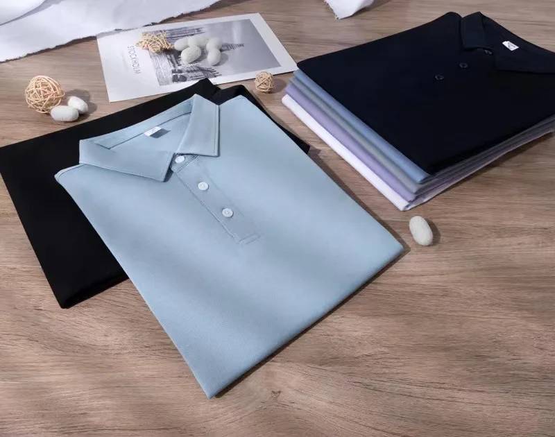 Custom Logo Golf Pique Polo Shirts 170gsm Double Mercerized Cotton Design Men Supima Cotton Polo Shirt